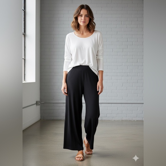 Eileen Fisher Pants - Eileen Fisher Straight Black Pants Size Large